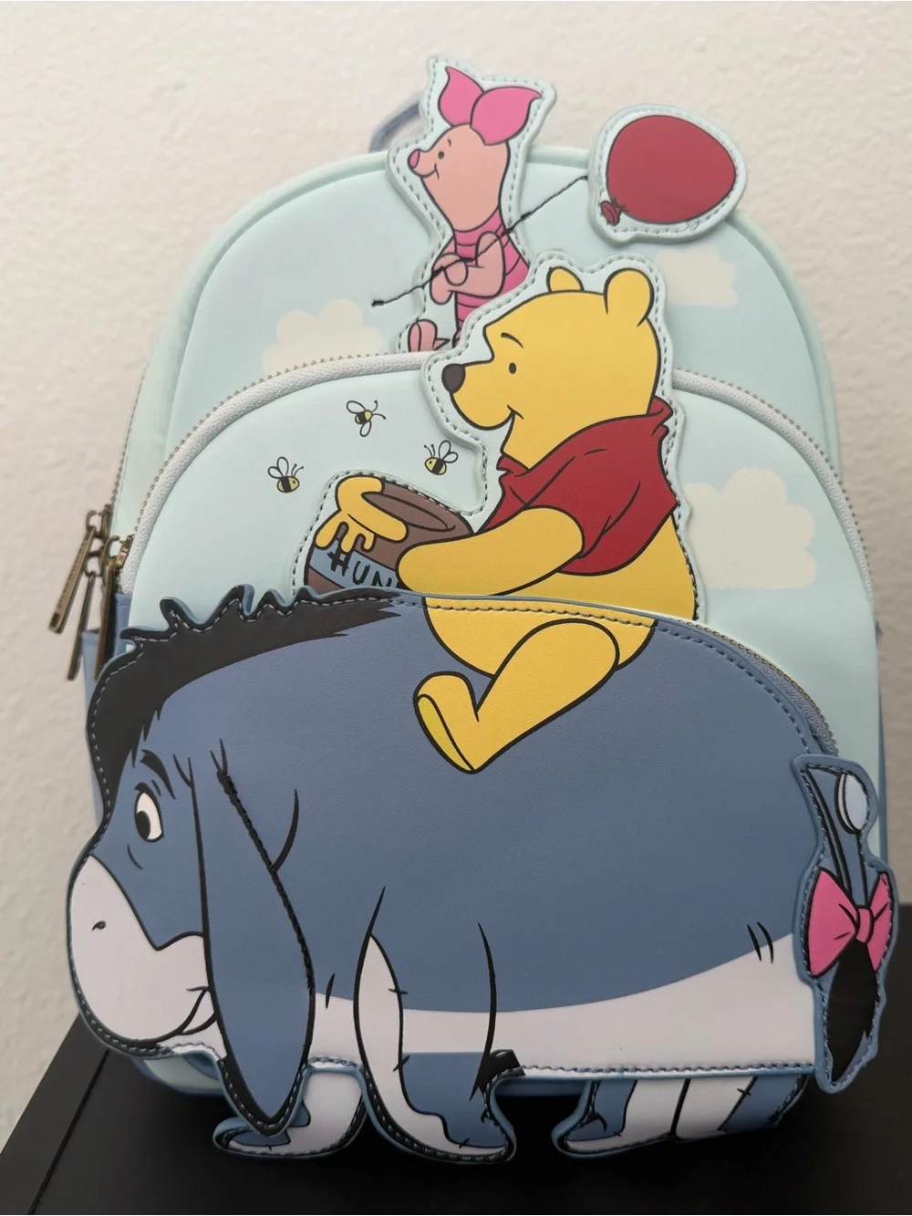 Disney Winnie the Pooh & Friends Light Blue Character Backpack